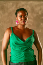 The Drape Tank - Kelly Green