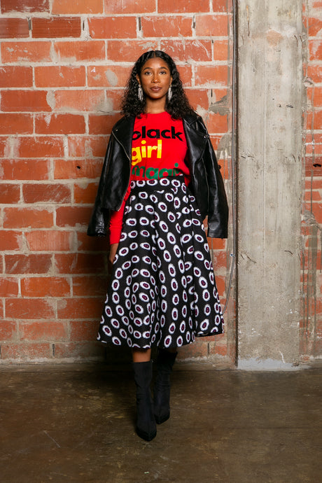 The Garden Midi in Black Swirl On ‘Em