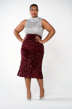 Holly Velvet Midi Skirt