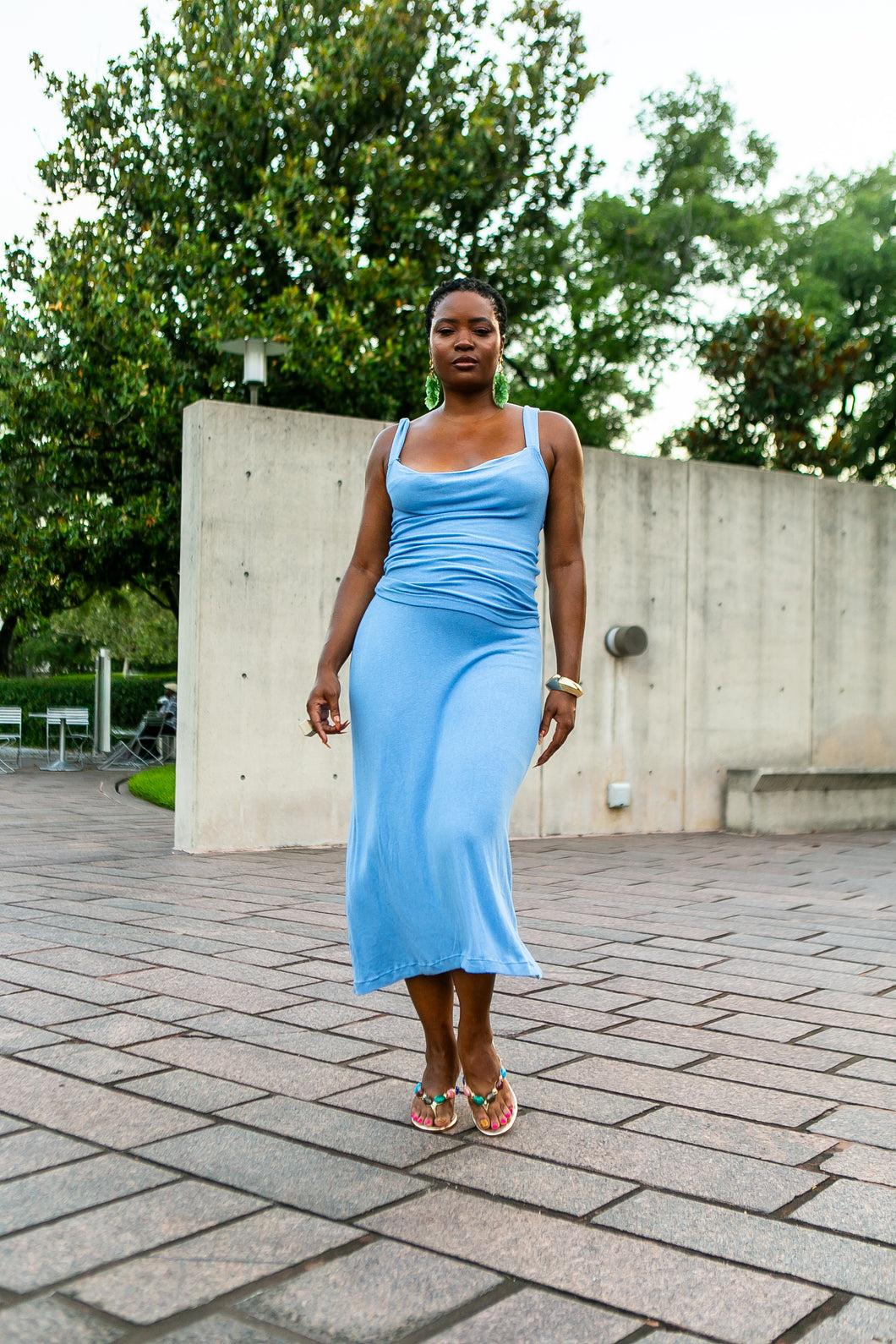 Tide Midi Skirt Sky Blue