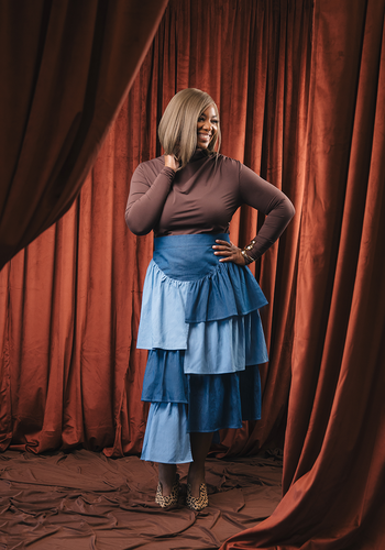 Lana Midi Skirt - Denim