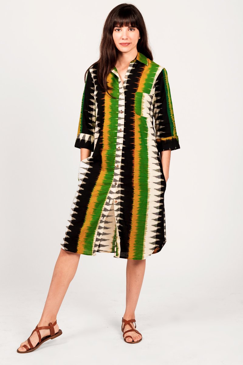 Tribe Stripe Khrista Shirtdress
